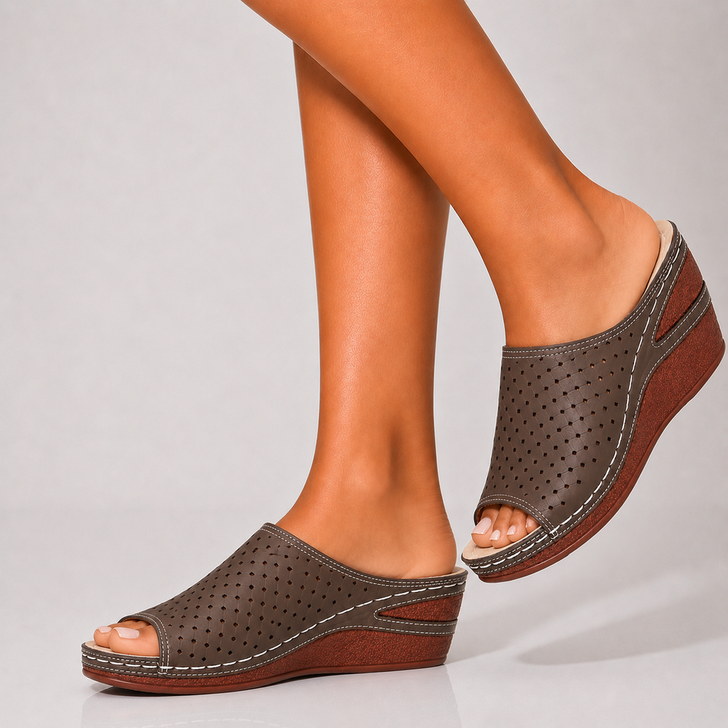 Thea Open-Toe Wedge Sandals