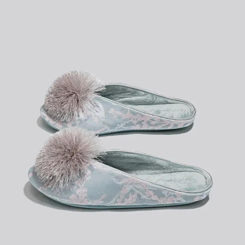 Manella Embroidered Pom Slippers - Image 5 of 6