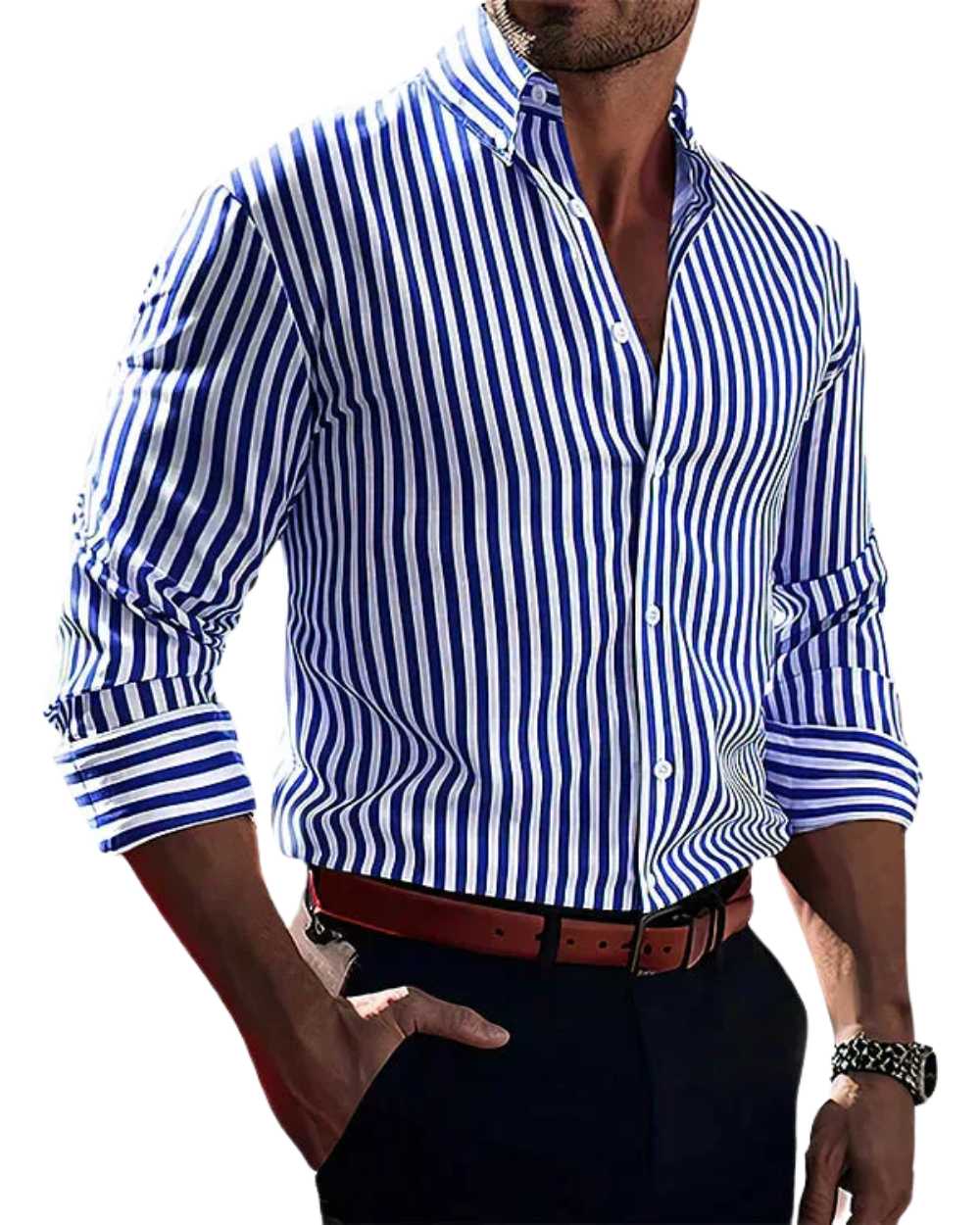Bernardo Torres Striped Shirt