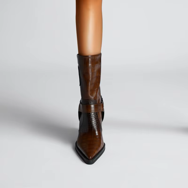 Westline Buckle Ankle Boots