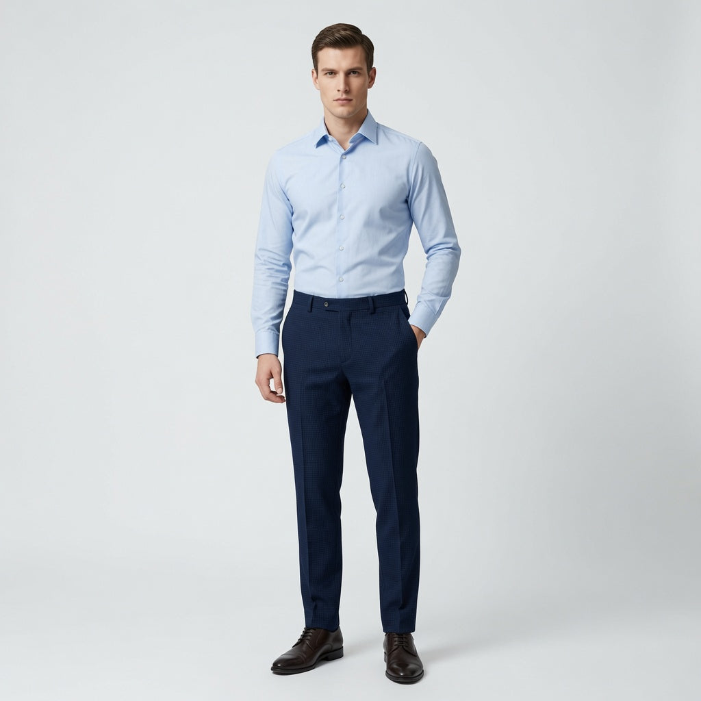 ZURIN Waffle Textured Casual Pants