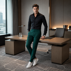 ZURIN Waffle Textured Casual Pants