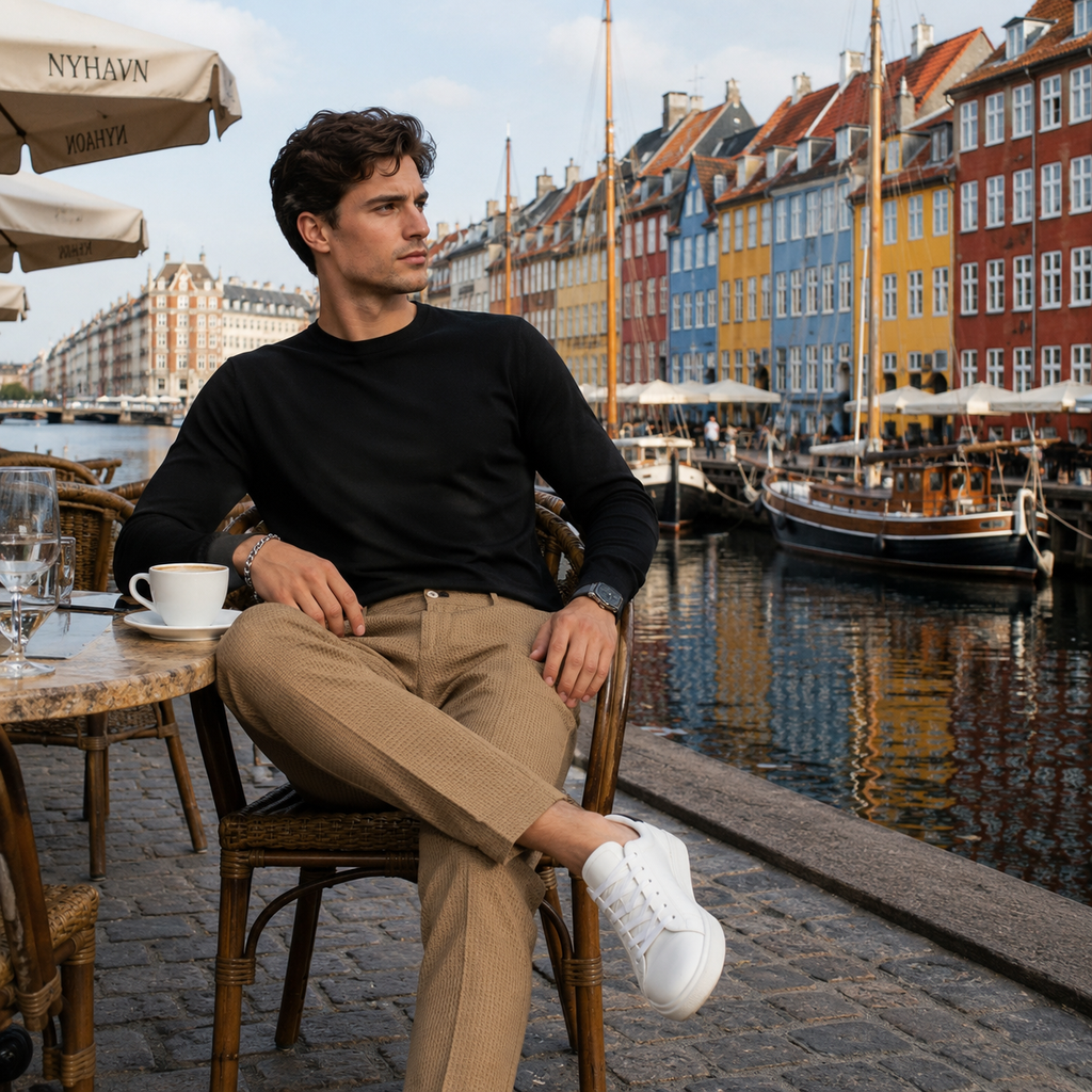 ZURIN Waffle Textured Casual Pants