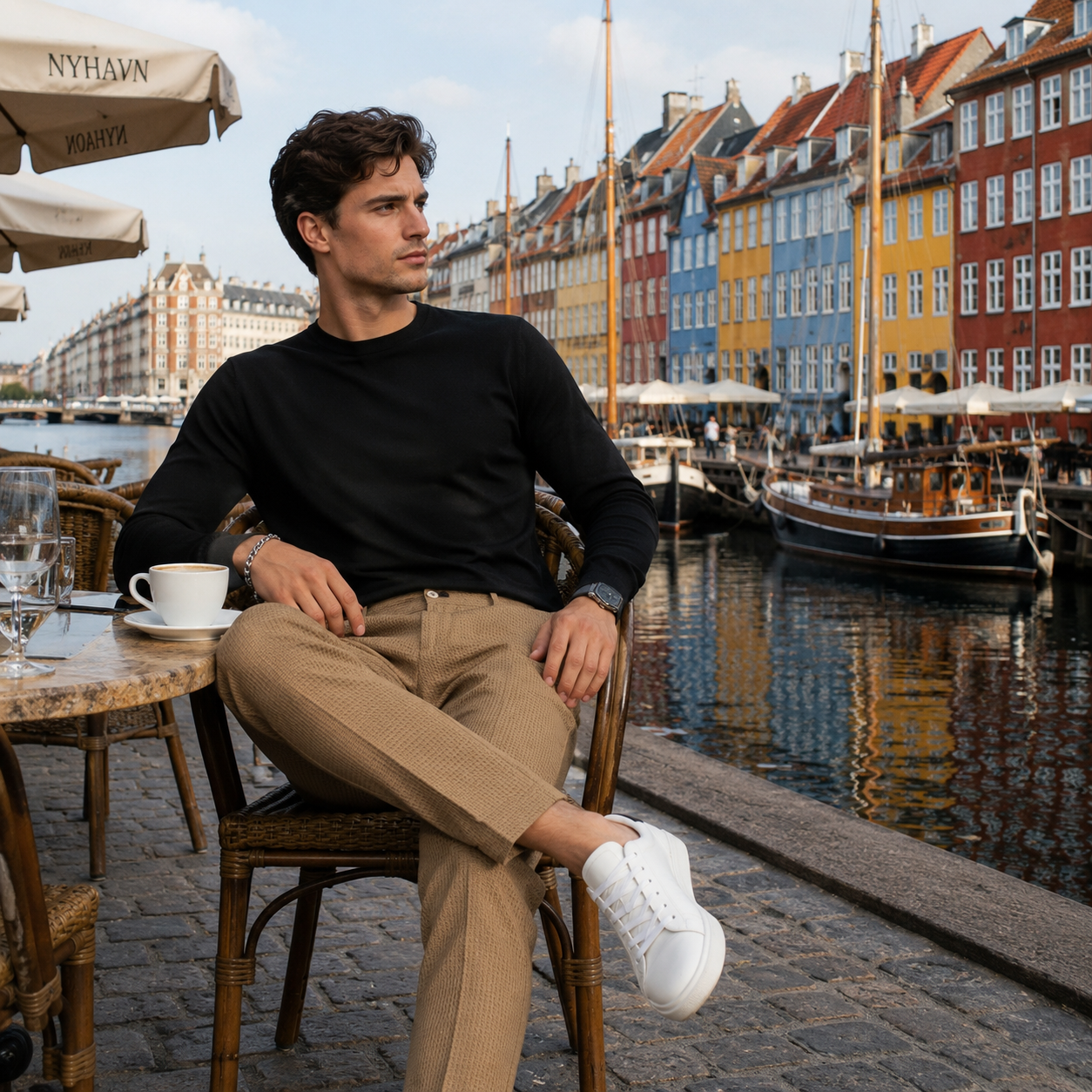 ZURIN Waffle Textured Casual Pants