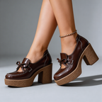 AVINA BOW PLATFORM HEELS