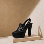 Geneva Buckle Heels
