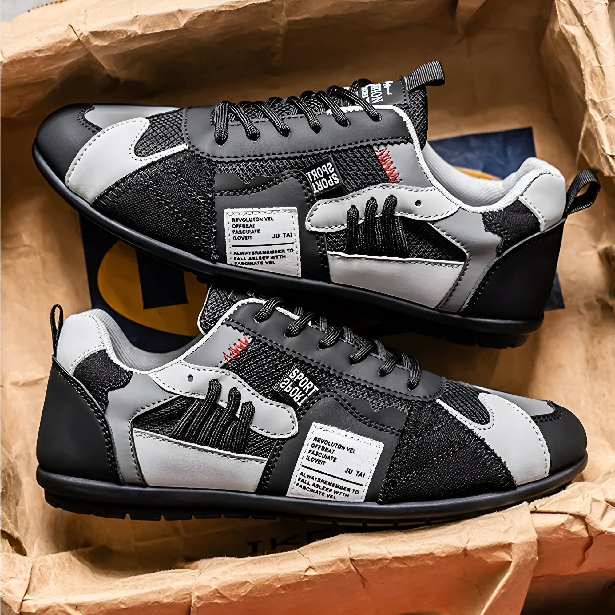Atlas Racer Sneaker in Black - Side Profile