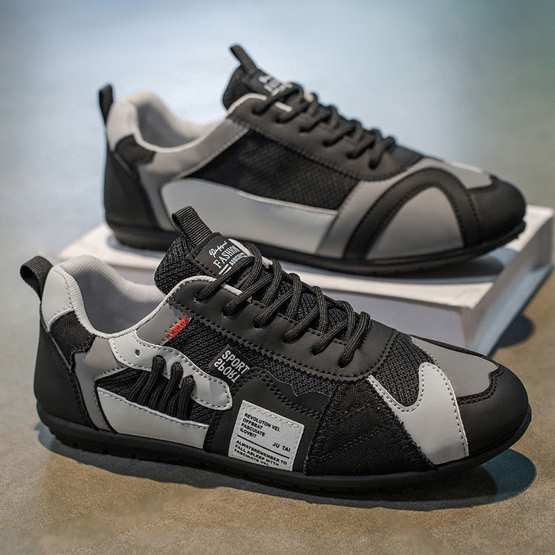 Atlas Racer Sneaker in Black - Side Profile Stacked