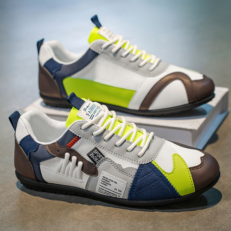 Atlas Racer Sneaker in Blue - Side Profile Stacked