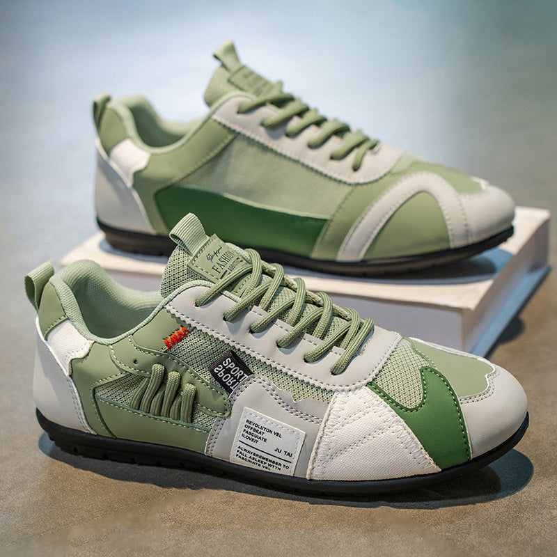 Atlas Racer Sneaker in Green - Side Profile Stacked