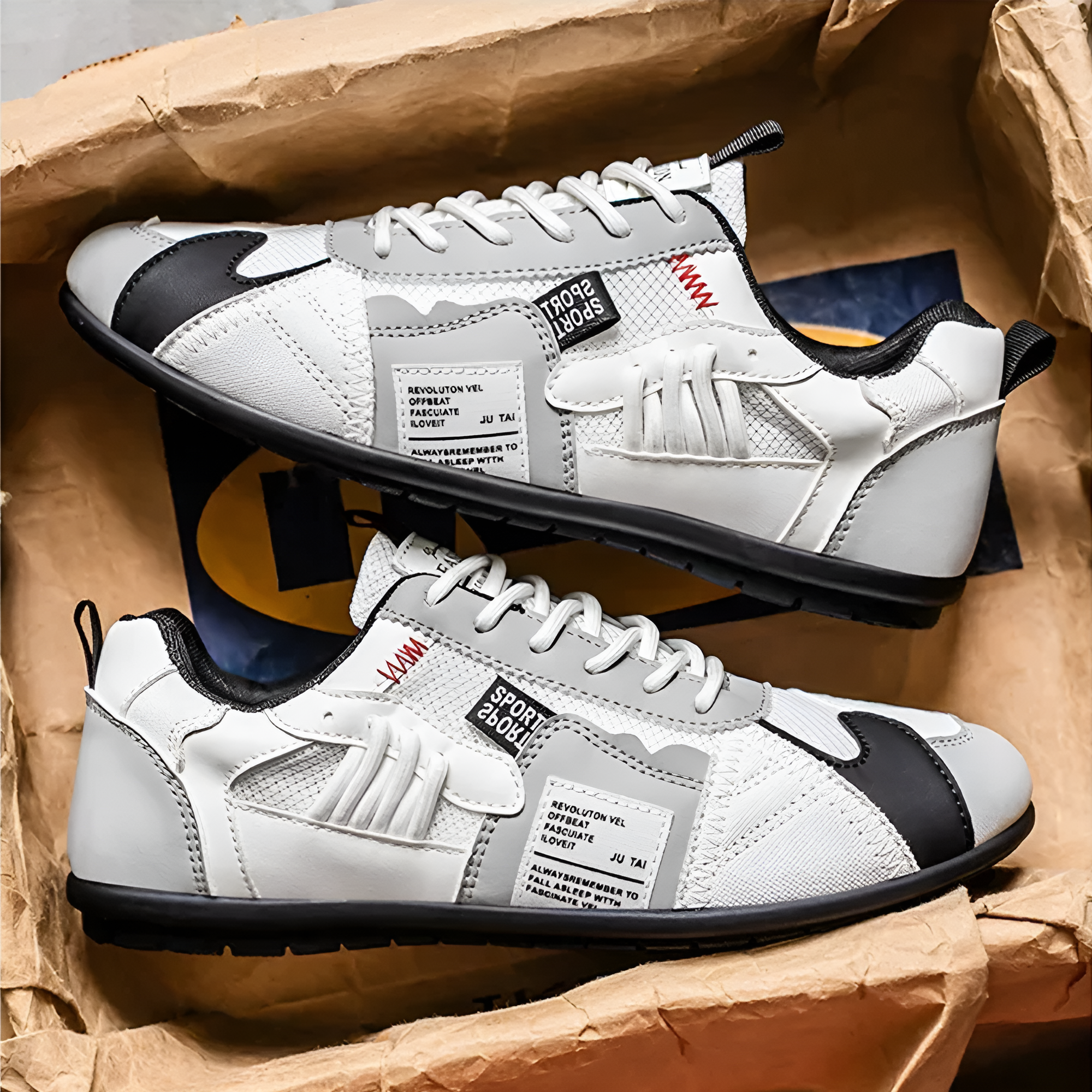 Atlas Racer Sneaker in White - Side Profile