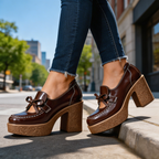 AVINA BOW PLATFORM HEELS