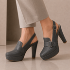 Geneva Buckle Heels