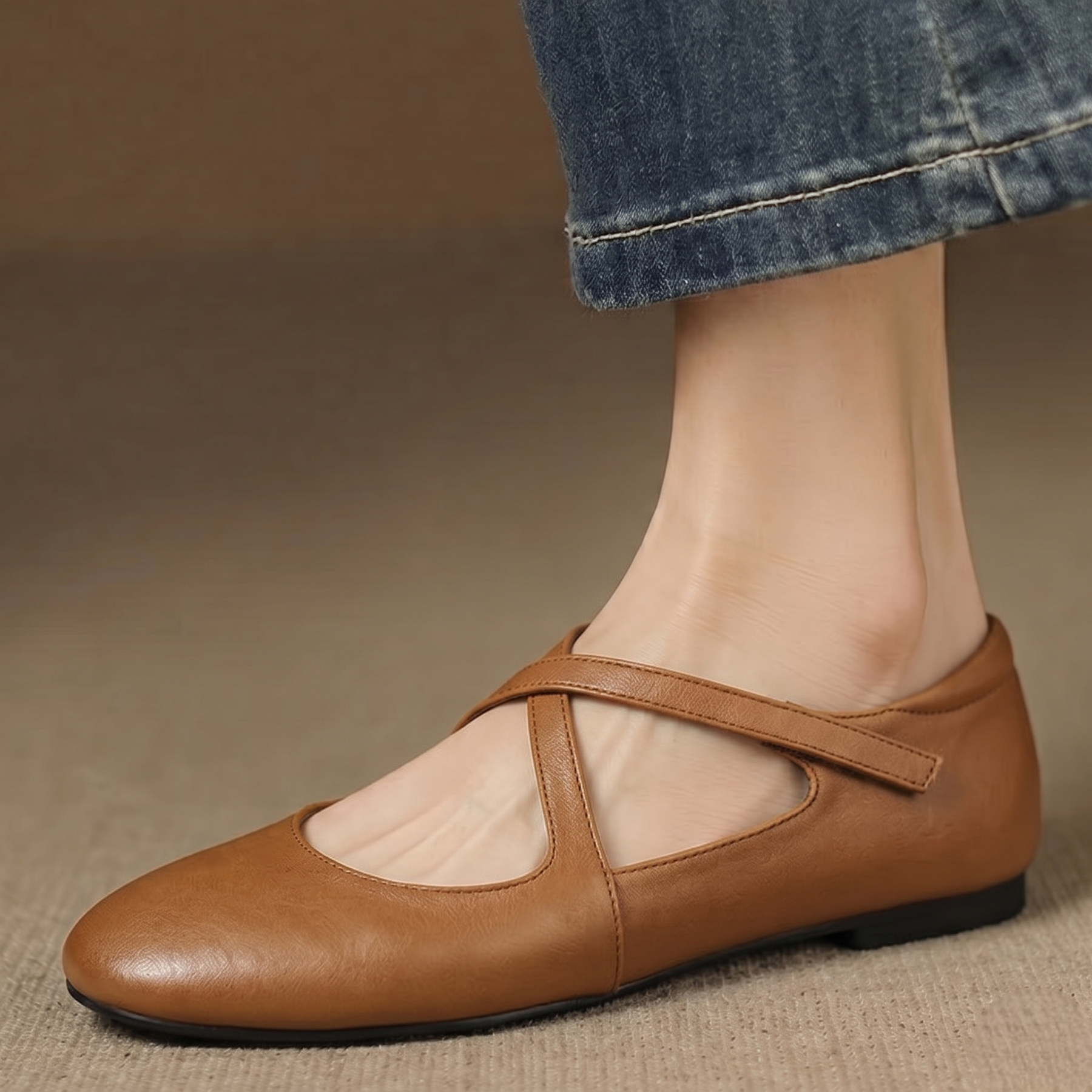 Veara Genuine Leather Flats - Image 4 of 28