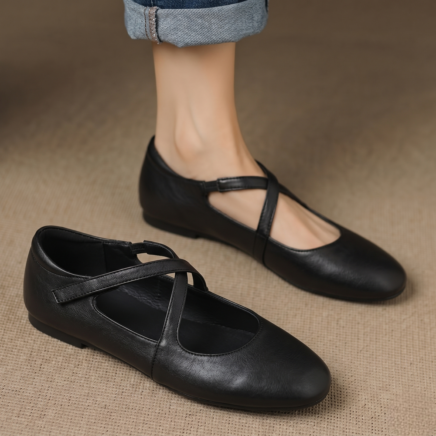 Veara Genuine Leather Flats - Image 3 of 28