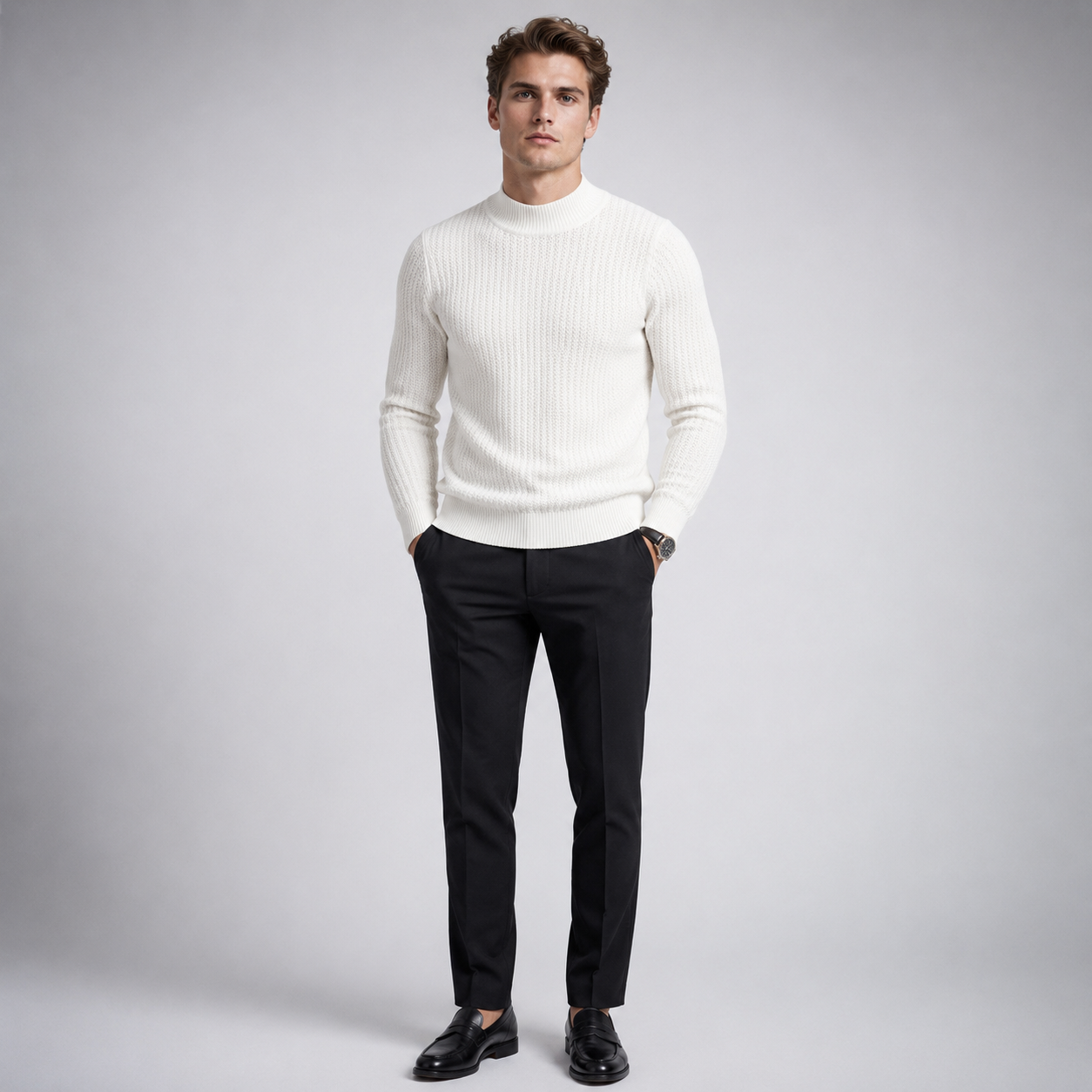 CILO Premium Knit Mock Neck Sweatshirt