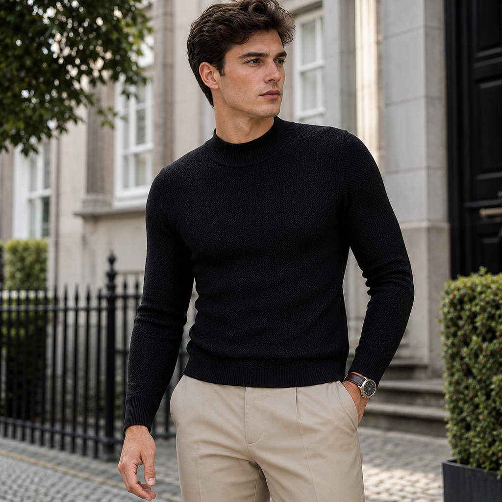 CILO Premium Knit Mock Neck Sweatshirt