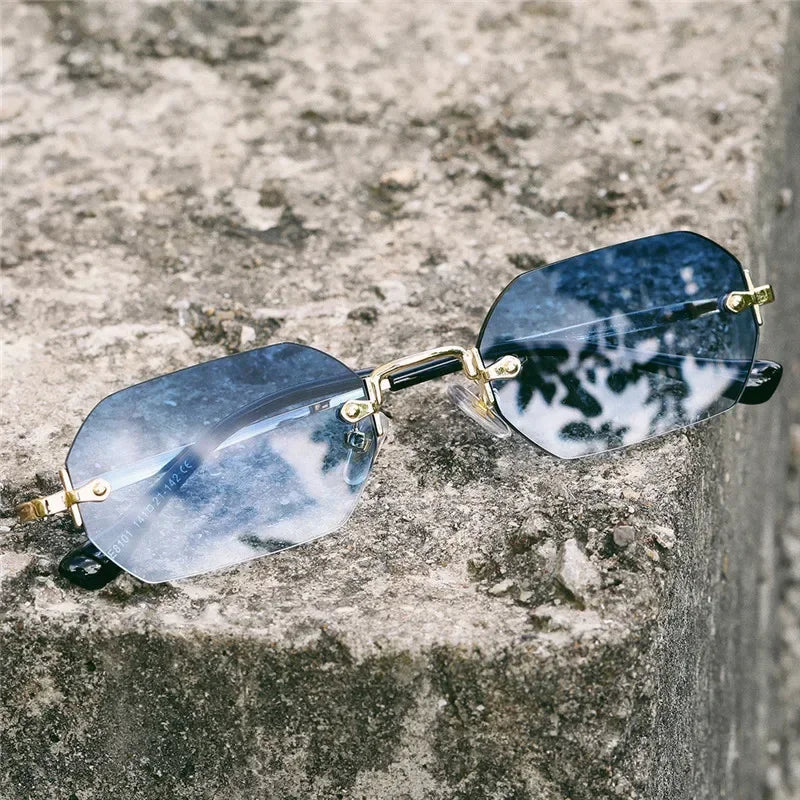 Polygon Rimless Sunglasses