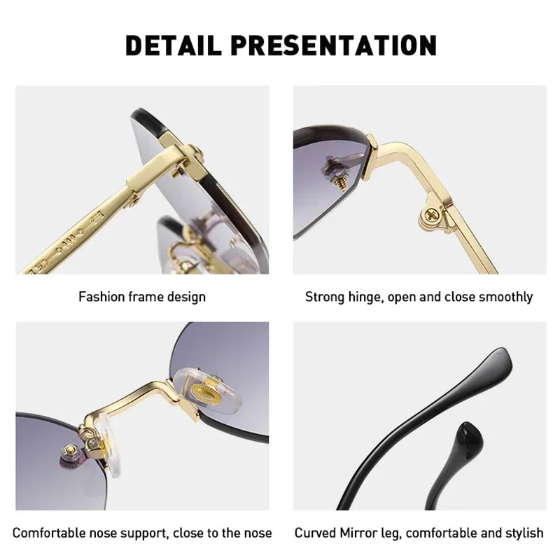 Polygon Rimless Sunglasses