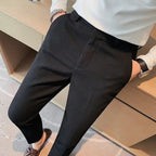 ZURIN Waffle Textured Casual Pants