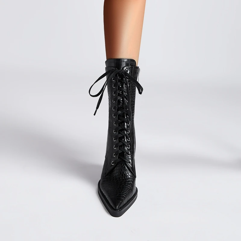 Westline Lace-Up Leather Boots