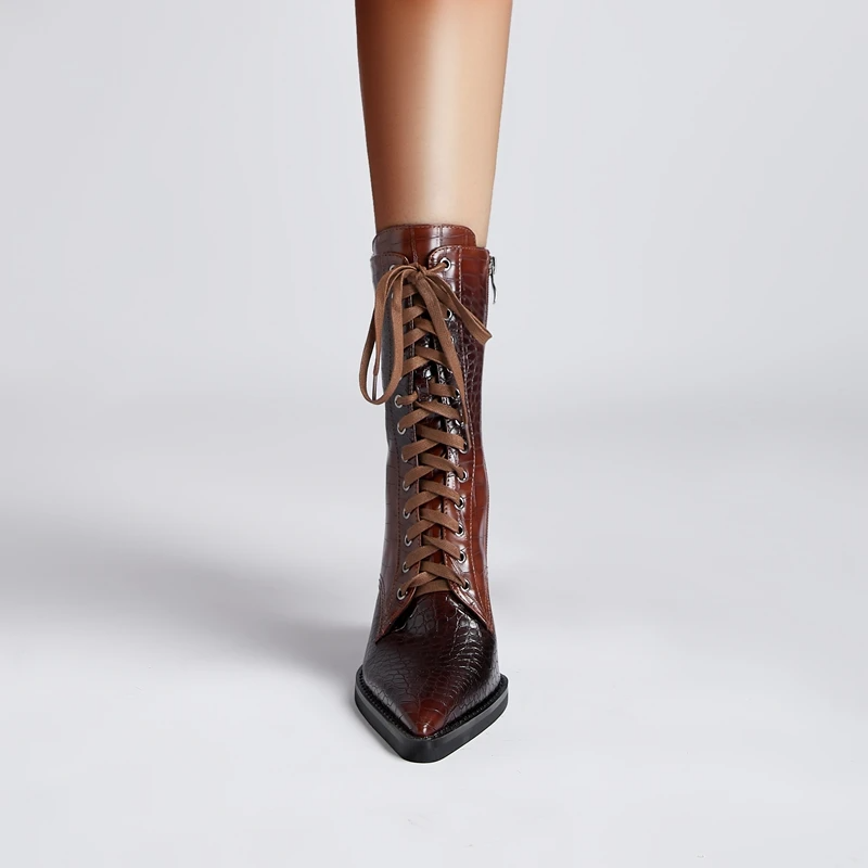 Westline Lace-Up Leather Boots